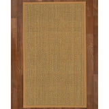 Natural Area Rugs 100%, Natural Fiber Handmade Basket Weave Calabria, Natural Seagrass Rug, Doe Border - 8' x 10'