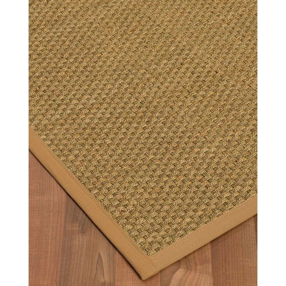Natural Area Rugs 100%, Natural Fiber Handmade Basket Weave Calabria, Natural Seagrass Rug, Doe Border - 8' x 10'