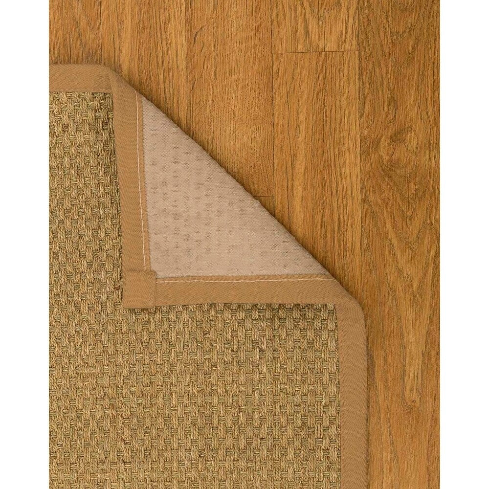 Natural Area Rugs 100%, Natural Fiber Handmade Basket Weave Calabria, Natural Seagrass Rug, Doe Border - 8' x 10'