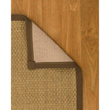 Natural Area Rugs 100%, Natural Fiber Handmade Basket Weave Calabria, Natural Seagrass Rug, Malt Border - 2'6" x 8'