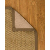 Natural Area Rugs 100%, Natural Fiber Handmade Basket Weave Calabria, Natural Seagrass Rug, Squirrel Border - 2'9" x 9'