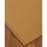 Natural Area Rugs 100%, Natural Fiber Handmade Basket Weave Carlton, Gold Sisal Rug, Doe Border - 3' x 5'