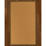 Natural Area Rugs 100%, Natural Fiber Handmade Basket Weave Carlton, Gold Sisal Rug, Malt Border - 10' x 14'