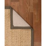 Natural Area Rugs 100%, Natural Fiber Handmade Basket Weave Miami, Natural Seagrass Rug, Fossil Border - 10' x 14'