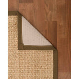 Natural Area Rugs 100%, Natural Fiber Handmade Basket Weave Miami, Natural Seagrass Rug, Malt Border - 12' x 18'