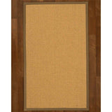 Natural Area Rugs 100%, Natural Fiber Handmade Basket Weave Rio, Beige Sisal Rug, Squirrel Border - 12' x 18'