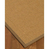 Natural Area Rugs 100%, Natural Fiber Handmade Basket Weave Rio, Beige Sisal Rug, Squirrel Border - 12' x 18'