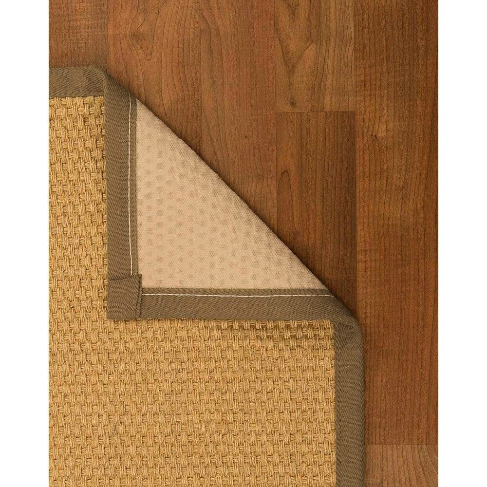 Natural Area Rugs 100%, Natural Fiber Handmade Basket Weave Rio, Beige Sisal Rug, Squirrel Border - 12' x 18'