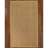 Natural Area Rugs 100%, Natural Fiber Handmade Basketweave, Natural Seagrass Rug (4' X 6'), Sage Border - 4' x 6'
