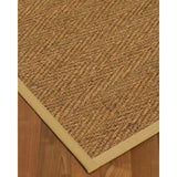 Natural Area Rugs 100%, Natural Fiber Handmade Beach, Natural Seagrass Rug, Sage Border - 2'9" x 9'