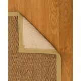 Natural Area Rugs 100%, Natural Fiber Handmade Beach, Natural Seagrass Rug, Sage Border - 2'9" x 9'