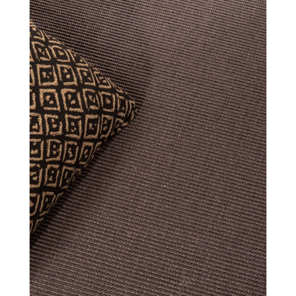Natural Area Rugs, 100% Natural Fiber Handmade Big Sur, Dark Grey Sisal Rug 8' Square, Sage Border - 8' x 8'