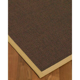 Natural Area Rugs, 100% Natural Fiber Handmade Big Sur, Dark Grey Sisal Rug 8' Square, Sage Border - 8' x 8'