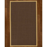 Natural Area Rugs, 100% Natural Fiber Handmade Big Sur, Dark Grey Sisal Rug 8' Square, Sage Border - 8' x 8'