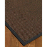 Natural Area Rugs 100%, Natural Fiber Handmade Big Sur, Dark Grey Sisal Rug, Black Border - 2'6" x 8'