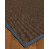 Natural Area Rugs 100%, Natural Fiber Handmade Big Sur, Dark Grey Sisal Rug, Marine Border - 10' x 14'