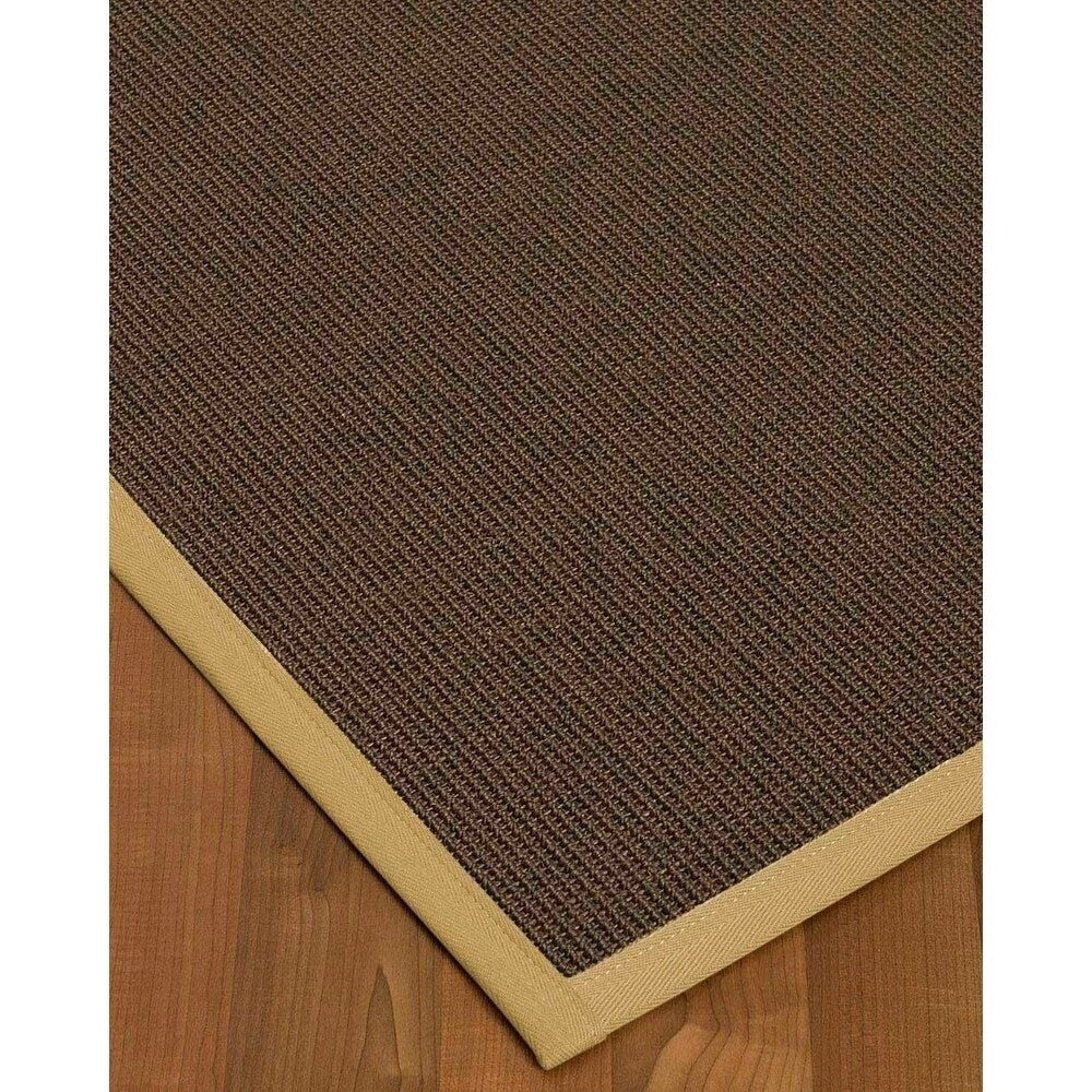 Natural Area Rugs 100%, Natural Fiber Handmade Big Sur, Dark Grey Sisal Rug, Sage Border - 12' x 15'