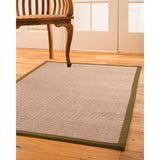 Natural Area Rugs, 100% Natural Fiber Handmade Blair, Beige/Rose Sisal Rug 8' Square, Sage Border - 8' x 8'