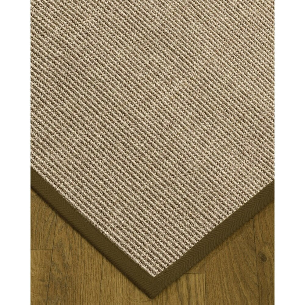 Natural Area Rugs 100%, Natural Fiber Handmade Blair, Beige/Rose Sisal Rug, Doe Border - 8' x 10'