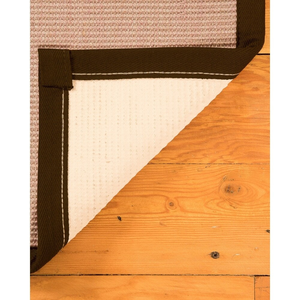 Natural Area Rugs 100%, Natural Fiber Handmade Blair, Beige/Rose Sisal Rug, Fudge Border - 5' x 7'