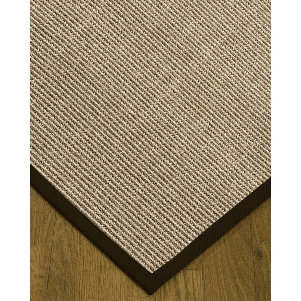 Natural Area Rugs 100%, Natural Fiber Handmade Blair, Beige/Rose Sisal Rug, Fudge Border - 5' x 7'