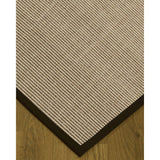 Natural Area Rugs 100%, Natural Fiber Handmade Blair, Beige/Rose Sisal Rug, Fudge Border - 5' x 7'