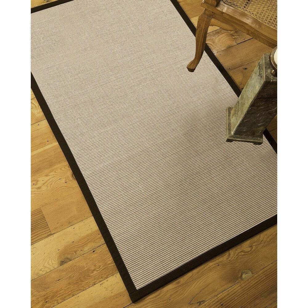 Natural Area Rugs 100%, Natural Fiber Handmade Blair, Beige/Rose Sisal Rug, Fudge Border - 5' x 7'