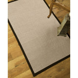 Natural Area Rugs 100%, Natural Fiber Handmade Blair, Beige/Rose Sisal Rug, Fudge Border - 5' x 7'