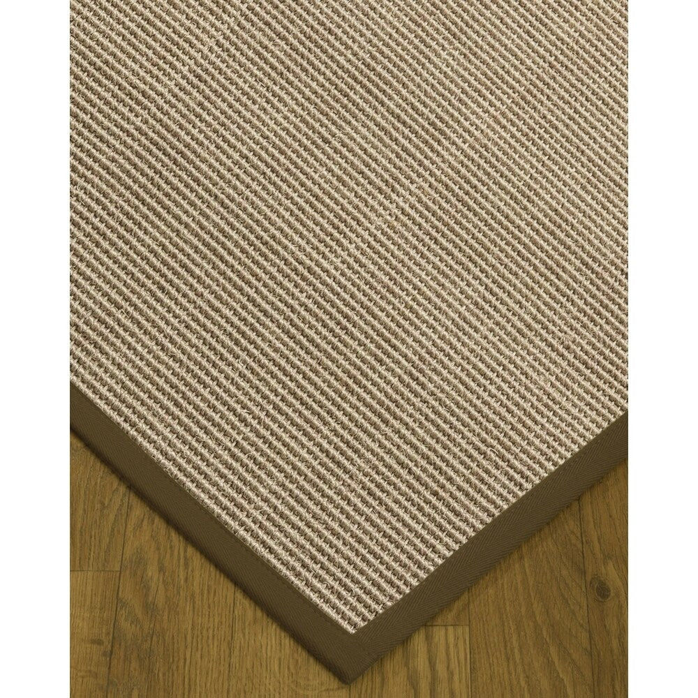 Natural Area Rugs 100%, Natural Fiber Handmade Blair, Beige/Rose Sisal Rug, Squirrel Border - 2'6" x 8'