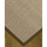 Natural Area Rugs 100%, Natural Fiber Handmade Blair, Beige/Rose Sisal Rug, Squirrel Border - 2'6" x 8'