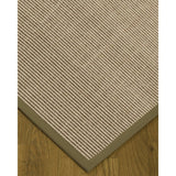 Natural Area Rugs 100%, Natural Fiber Handmade Blair, Beige/Rose Sisal Rug, Wheat Border - 4' x 12'