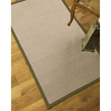 Natural Area Rugs 100%, Natural Fiber Handmade Blair, Beige/Rose Sisal Rug, Wheat Border - 4' x 12'