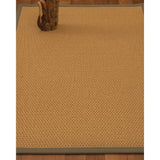 Natural Area Rugs, 100% Natural Fiber Handmade Carlton, Gold Sisal Rug 8' Square, Fossil Border - 8' x 8'