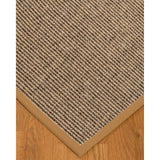 Natural Area Rugs 100%, Natural Fiber Handmade Carolyn, Grey/Multi Sisal Rug, Doe Border - 2'6" x 8'