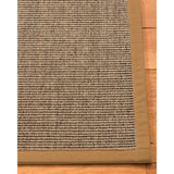 Natural Area Rugs 100%, Natural Fiber Handmade Carolyn, Grey/Multi Sisal Rug, Doe Border - 2'6" x 8'