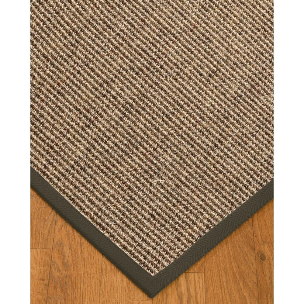 Natural Area Rugs 100%, Natural Fiber Handmade Carolyn, Grey/Multi Sisal Rug, Moss Border - 12' x 15'