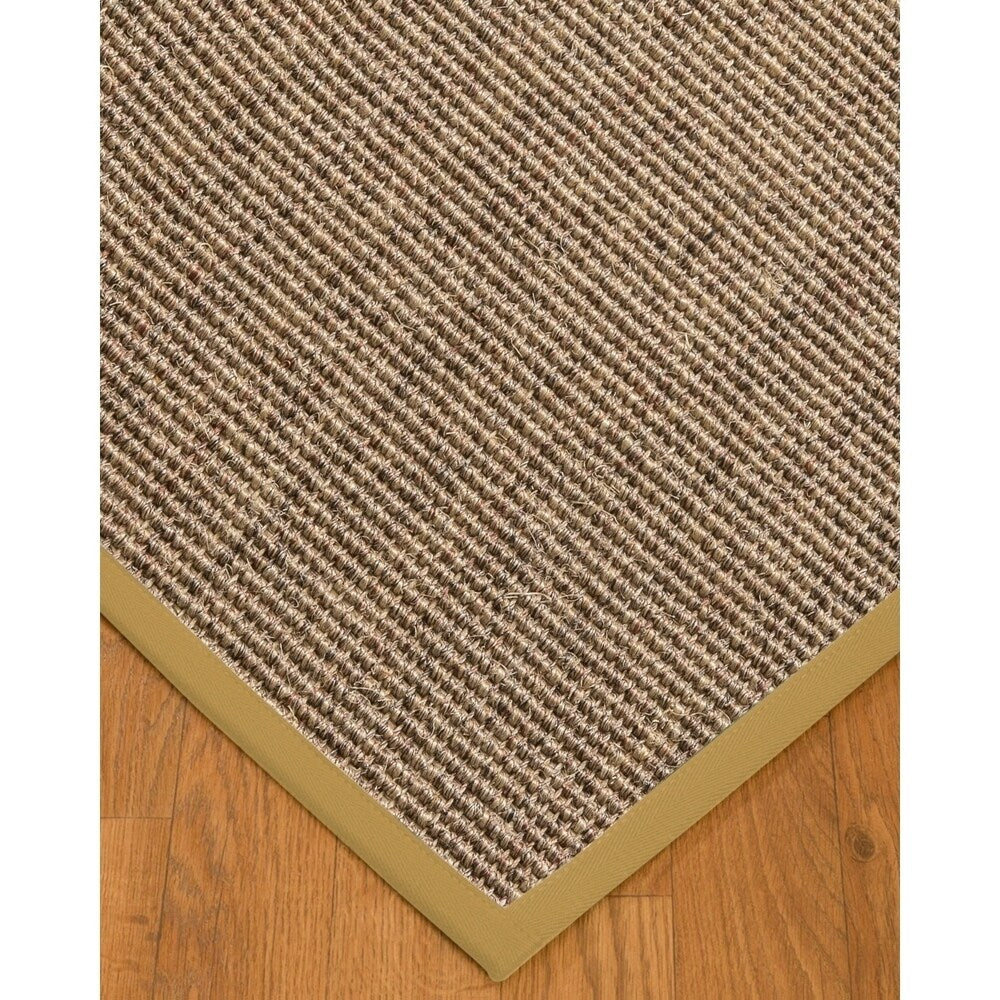 Natural Area Rugs 100%, Natural Fiber Handmade Carolyn, Grey/Multi Sisal Rug, Sage Border - 2' x 3'