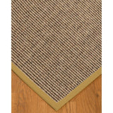 Natural Area Rugs 100%, Natural Fiber Handmade Carolyn, Grey/Multi Sisal Rug, Sage Border - 2' x 3'