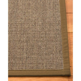 Natural Area Rugs 100%, Natural Fiber Handmade Carolyn, Grey/Multi Sisal Rug, Squirrel Border - 2' x 3'