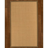 Natural Area Rugs 100%, Natural Fiber Handmade Cashmira, White Wool/Sisal Rug, Squirrel Border - 3' x 5'