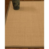 Natural Area Rugs 100%, Natural Fiber Handmade Cashmira, White Wool/Sisal Rug, Squirrel Border - 3' x 5'