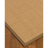 Natural Area Rugs 100%, Natural Fiber Handmade Cashmira, White Wool/Sisal Rug, Squirrel Border - 3' x 5'