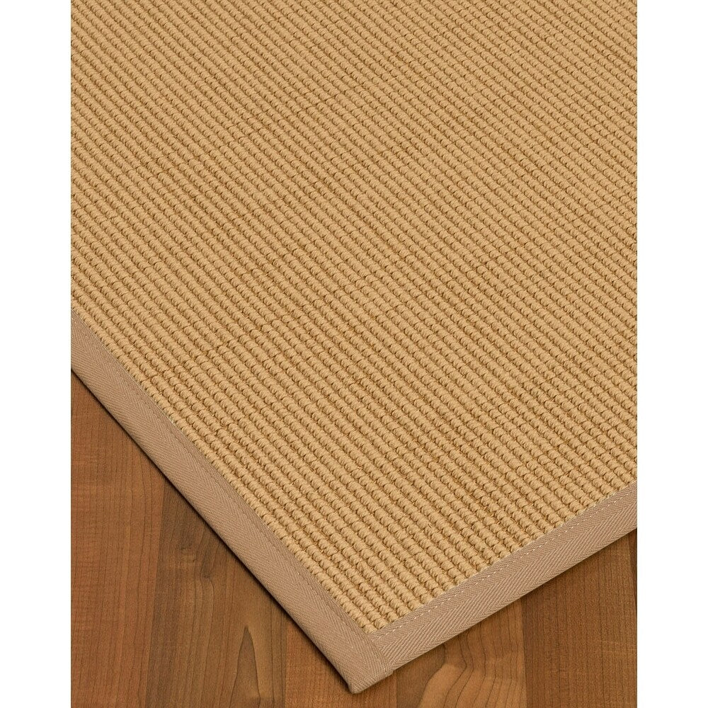 Natural Area Rugs 100%, Natural Fiber Handmade Cashmira, White Wool/Sisal Rug, Wheat Border - 12' x 15'