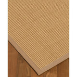 Natural Area Rugs 100%, Natural Fiber Handmade Cashmira, White Wool/Sisal Rug, Wheat Border - 12' x 15'