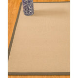 Natural Area Rugs 100%, Natural Fiber Handmade Cassel, Pinkish Beige Wool Rug, Fossil Border - 2' x 3'
