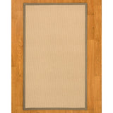 Natural Area Rugs 100%, Natural Fiber Handmade Cassel, Pinkish Beige Wool Rug, Fossil Border - 2' x 3'