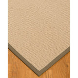 Natural Area Rugs 100%, Natural Fiber Handmade Cassel, Pinkish Beige Wool Rug, Fossil Border - 2' x 3'