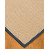 Natural Area Rugs 100%, Natural Fiber Handmade Cassel, Pinkish Beige Wool Rug, Marine Border - 12' x 15'