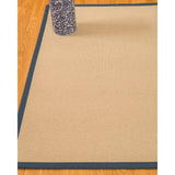 Natural Area Rugs 100%, Natural Fiber Handmade Cassel, Pinkish Beige Wool Rug, Marine Border - 12' x 15'