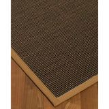 Natural Area Rugs 100%, Natural Fiber Handmade Chateau, Black/Brown Sisal Rug, Doe Border - 3' x 5'